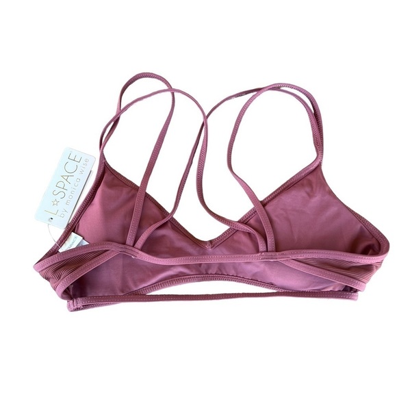L Space Isley Bikini Top Women’s Size Large Sahara Ribbed Strappy Plunging NWT - Picture 8 of 10